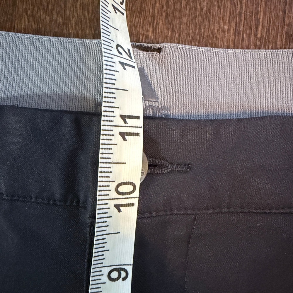 Adidas Mens Black Golf Pants Performance Flat Front Trousers 37x30 - Picture 10 of 12
